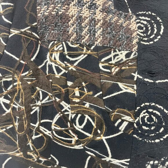 COAT BLAZER RARE Y2K FOREST GRUNGE SCRIBBLE PATTERN YARN RITUAL AESTHETIC R - Picture 10 of 17